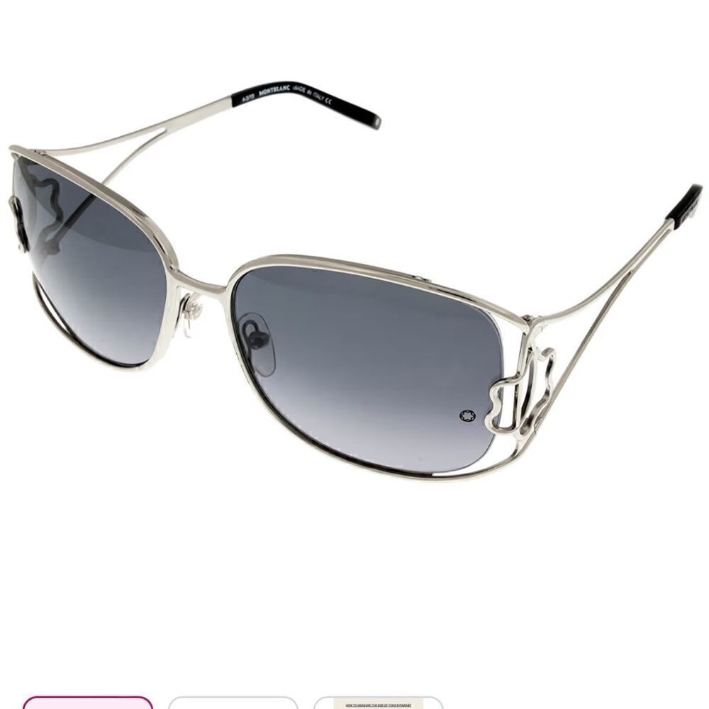 Mont Blanc Sunglasses MB318S  Women Dark Gray Gunmetal Rectangular 60-17 135 mm